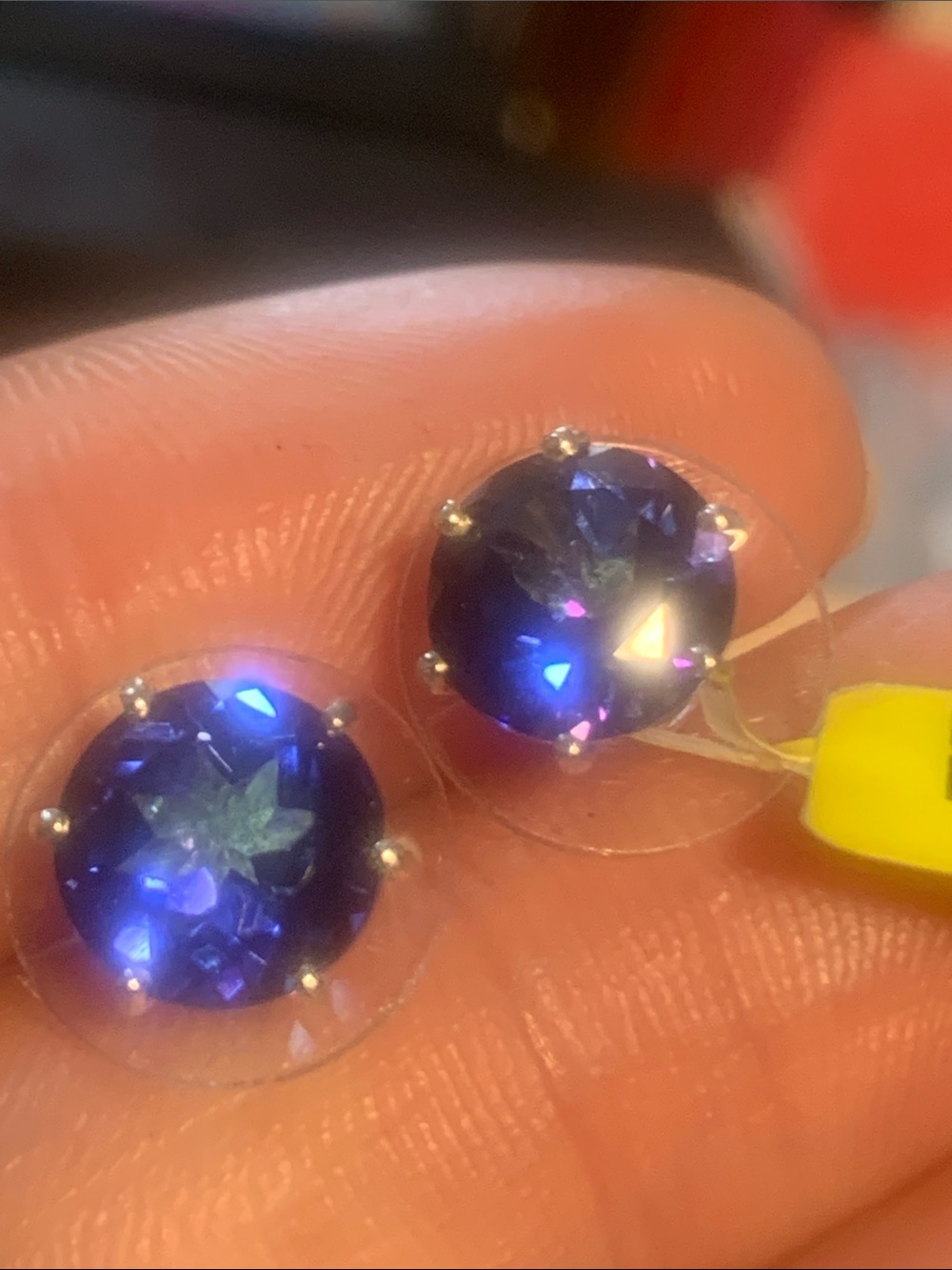 Sterling Silver Blue Topaz Stud Earrings